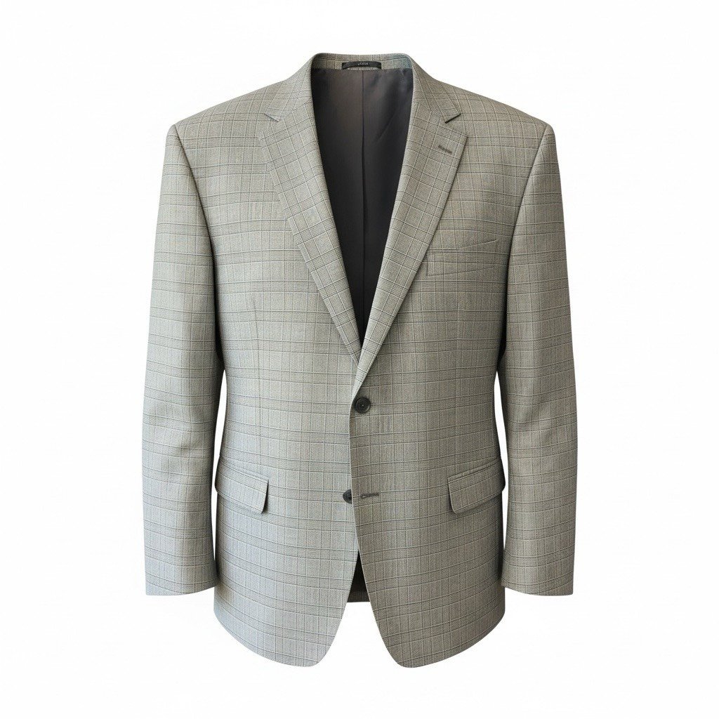 Sean John Gray Glen Plaid 3 Piece Suit Mens Size 50r Pants 44x30 Dressy Preppy